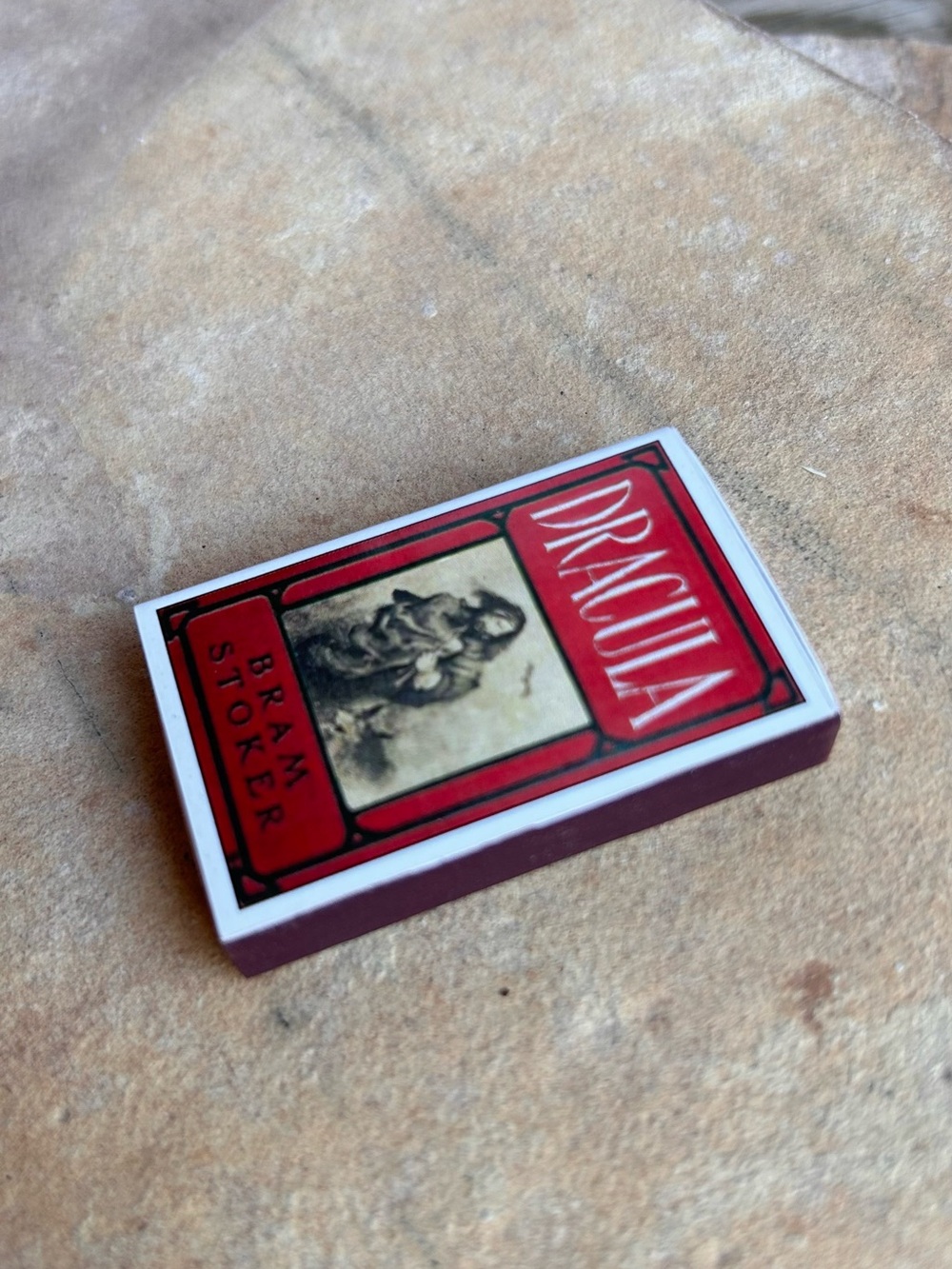 Dracula Bram Stoker Novel Matchbox - Red and White Brand New - Picture 3 of 6